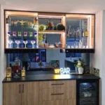 Customised home bar with stylish shelving and built-in features – Hills Wide Kitchens