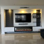 Hills Wide Kitchens - Customised entertainment unit with shelves